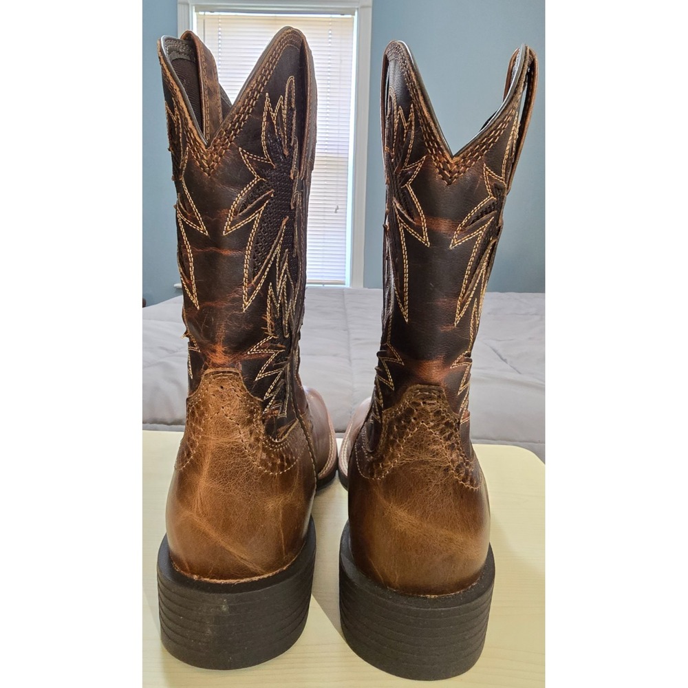 Ariat® (Men's 10.5 WIDE) Sport Cool VentTEK™ Cowboy Boot, Dark/2-Tone Tan - $220 - Picture 6 of 12
